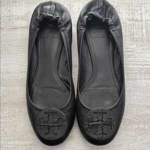 Tory Burch Black Leather Loafers